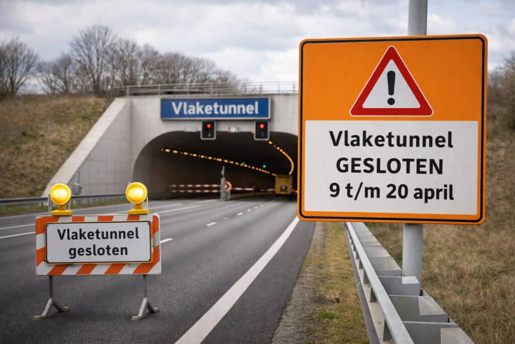 Belangrijk voor cliënten via de Vlaketunnel 51 Vlaketunnel dicht
